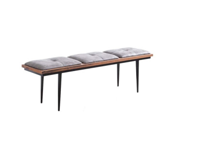 Stool Bench seat Upholstery Upholstered Bench Dining room Seater Fabric Brown Design